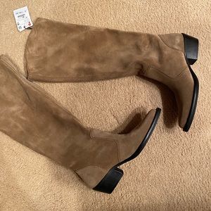 BNWT Zara knee high suede boots size 37